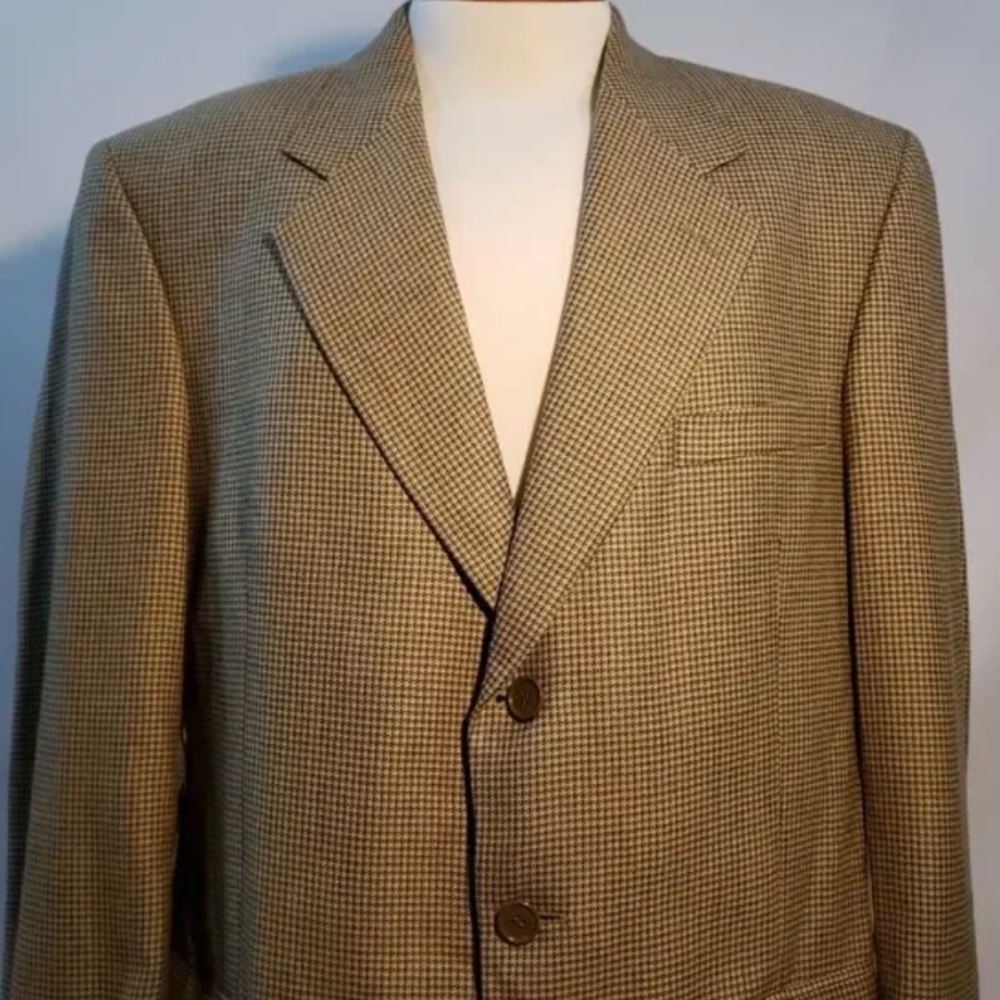 Gianfranco Ruffini Men’s Tweed 3 Button Wool Blazer/Sport Coat